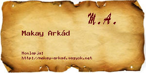 Makay Arkád névjegykártya